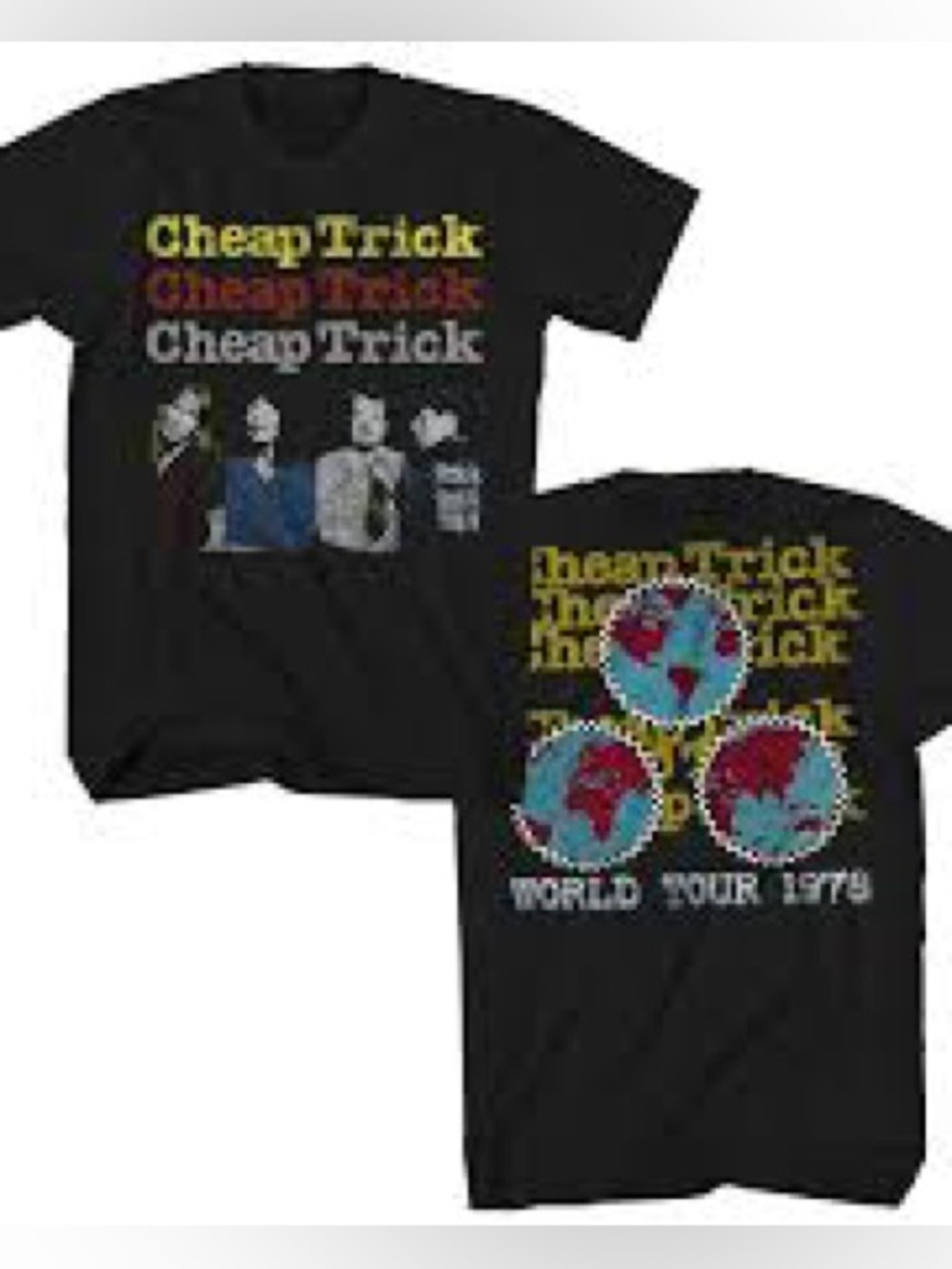Cheap Trick World Tour 1978 Reprint T-Shirt Size Large New